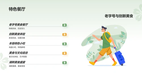 绿色扁平风旅游出行计划旅游攻略PPT模板