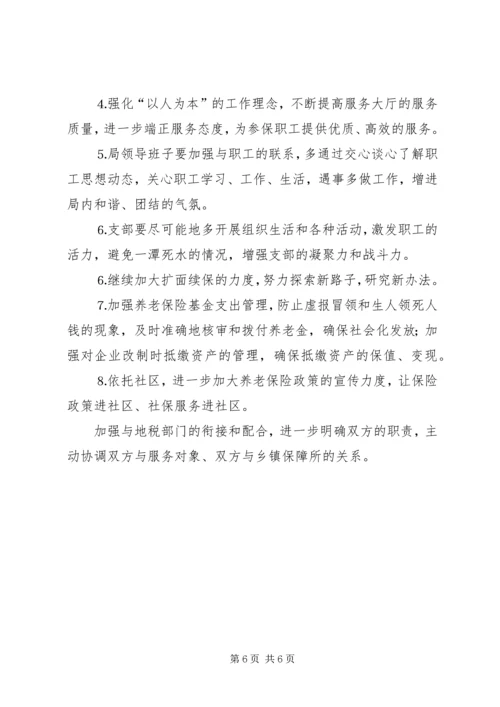 社会劳动保险管理局支部党建工作汇报.docx