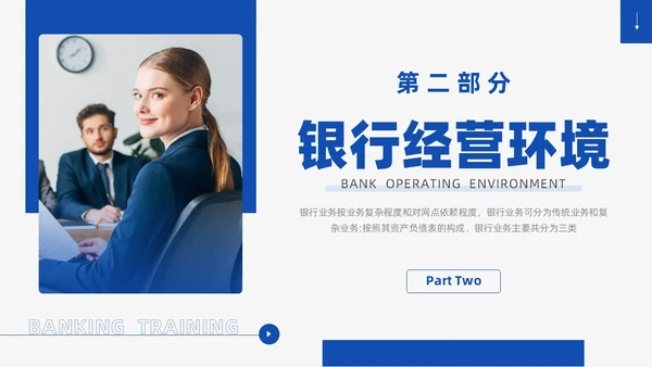 蓝色商务风银行业务培训企业员工业务知识管理通用培训PPT