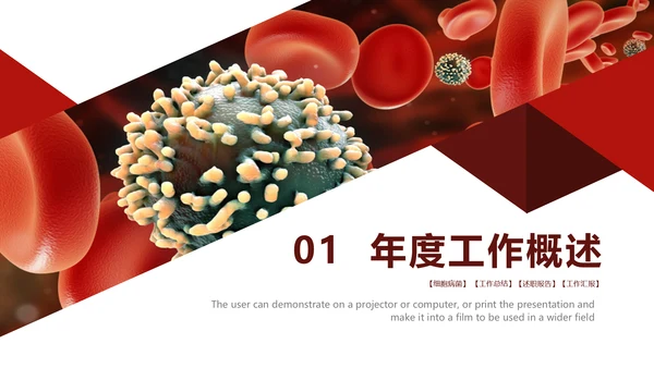 医疗细菌病毒微生物细胞组织动态ppt模板