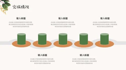 绿色橙色小清新年中工作总结汇报ppt模板年中总结