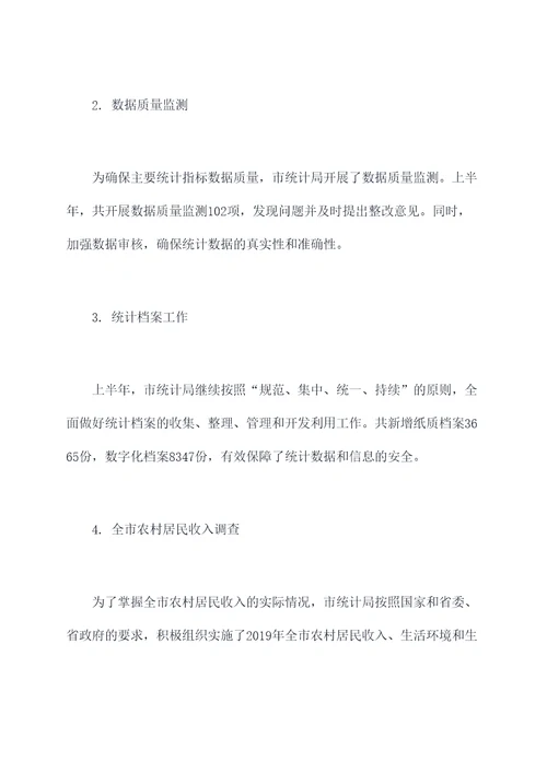统计局工作上半年总结