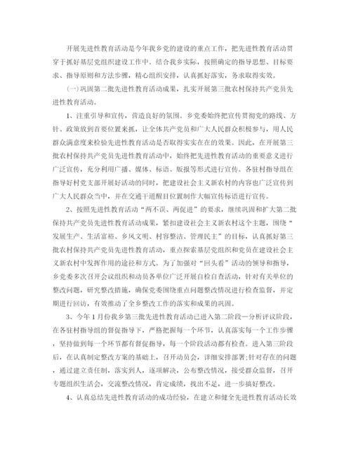 精编之年乡镇党委工作总结范文.docx