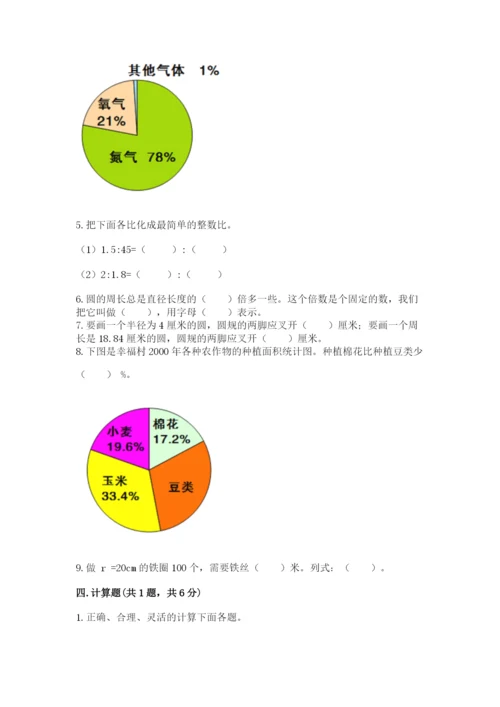 小学六年级上册数学期末测试卷（网校专用）word版.docx