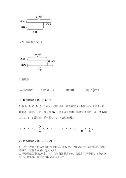 小学数学六年级下册期末测试卷典优