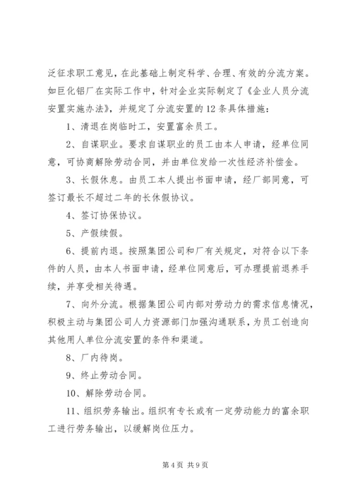 做好人员分流安置工作的几点思考.docx