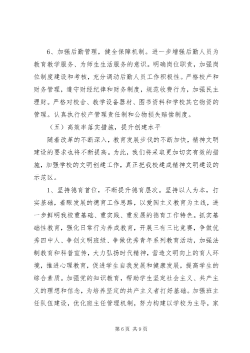 年度波宁四中创建文明单位工作计划.docx