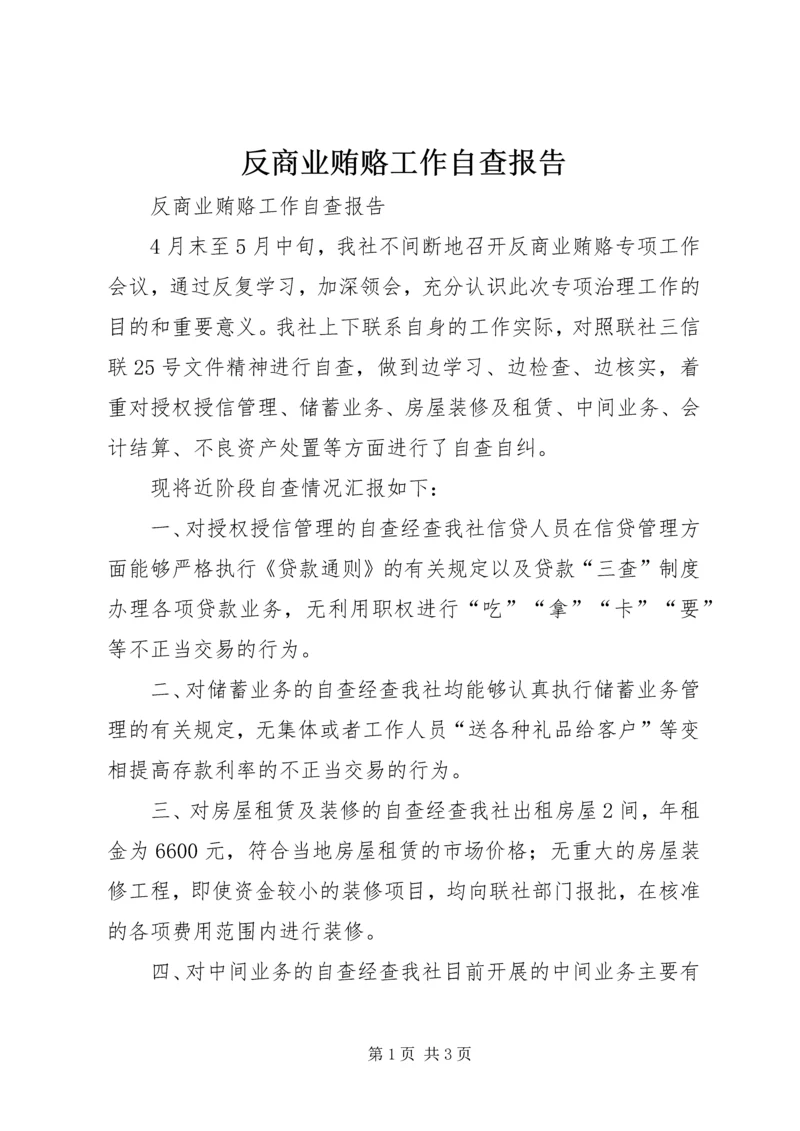 反商业贿赂工作自查报告.docx