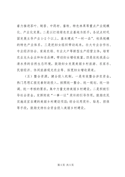 发挥妇联组织优势推动美丽乡村建设的思考.docx