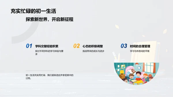 初一学习体验报告PPT模板