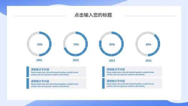 蓝色简约互联网行业工作汇报通用PPT模板
