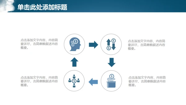 蓝色简约商务风房地产工作汇报通用PPT模板