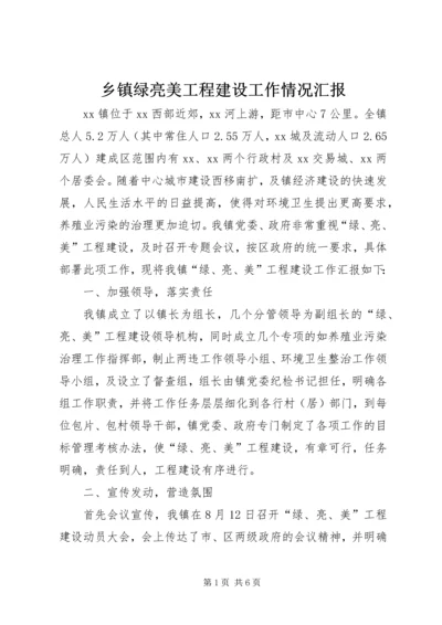 乡镇绿亮美工程建设工作情况汇报.docx