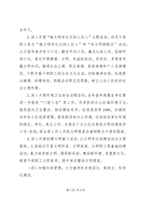 人社局年度市级精神文明单位创建工作实施方案.docx