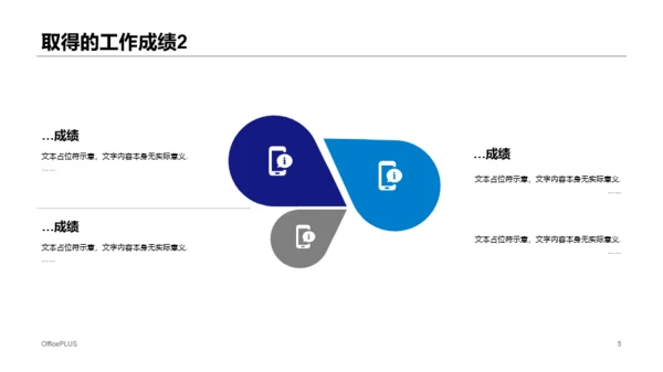 蓝色商务风个人年度工作报告总结PPT模板下载