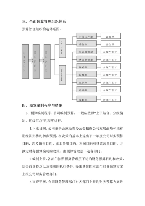 公司全面具体预算管理全新体系.docx