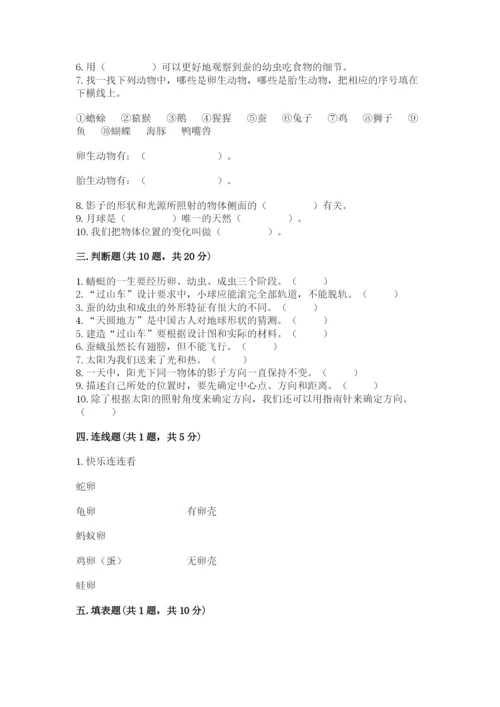 教科版科学三年级下册 期末测试卷精品加答案.docx