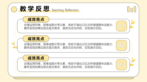 黄色插画风英语汇报PPT模板