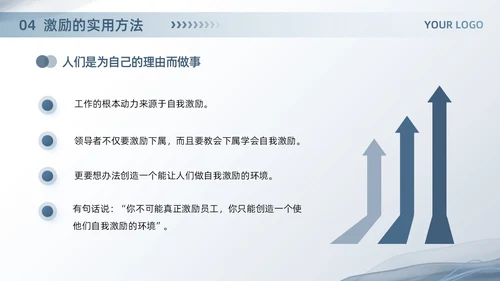 蓝色简约商务风企业培训找到员工激励的钥匙团队管理PPT模板员工培训