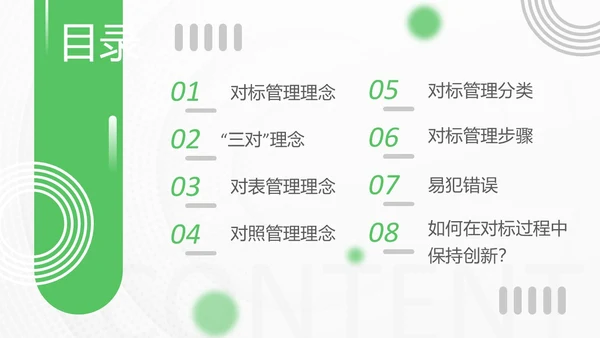 绿色简约实拍风对标管理会议用PPT模板