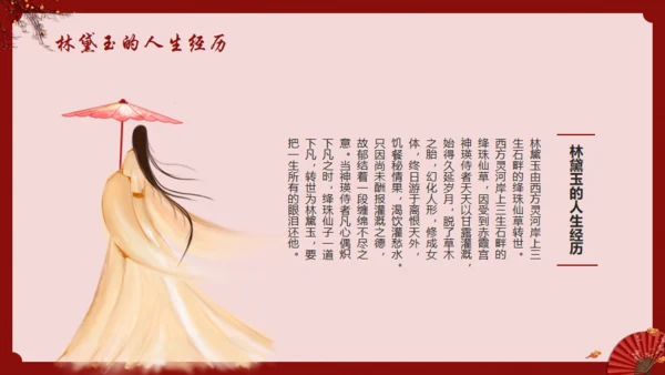 《红楼梦》林黛玉人物特点介绍通用PPT模板