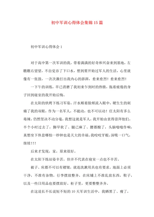 初中军训心得体会集锦15篇 (3).docx