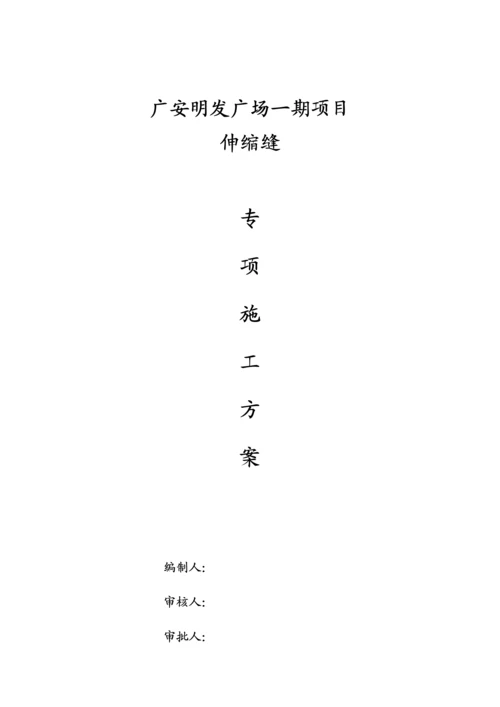 伸缩缝综合标准施工专业方案.docx