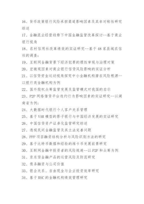 2021金融专业毕业论文题目.docx