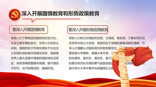 红色大气党建党支部述职报告PPT