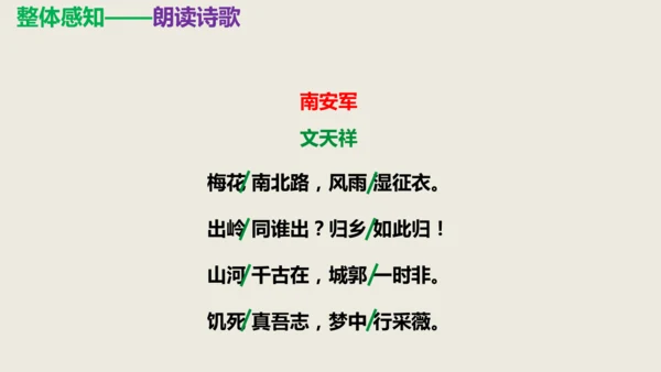 部编版九下语文第六单元课外古诗之《南安军》 同步课件
