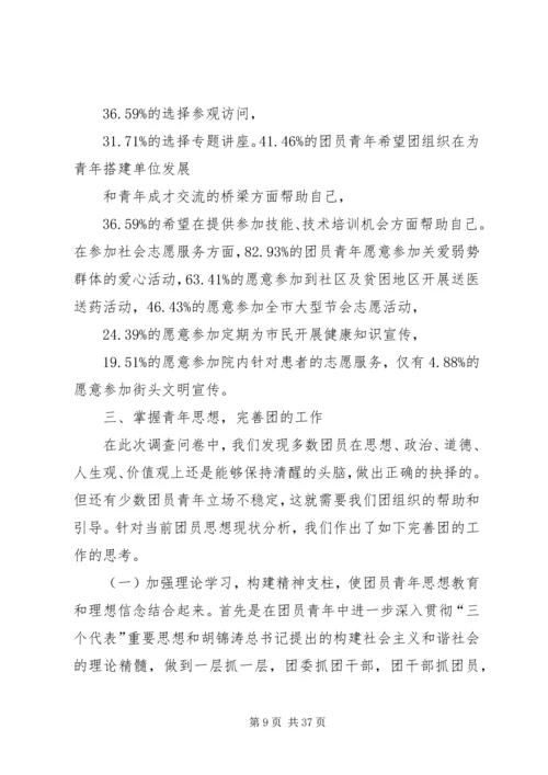 第一篇：青年思想状况调研报告.docx