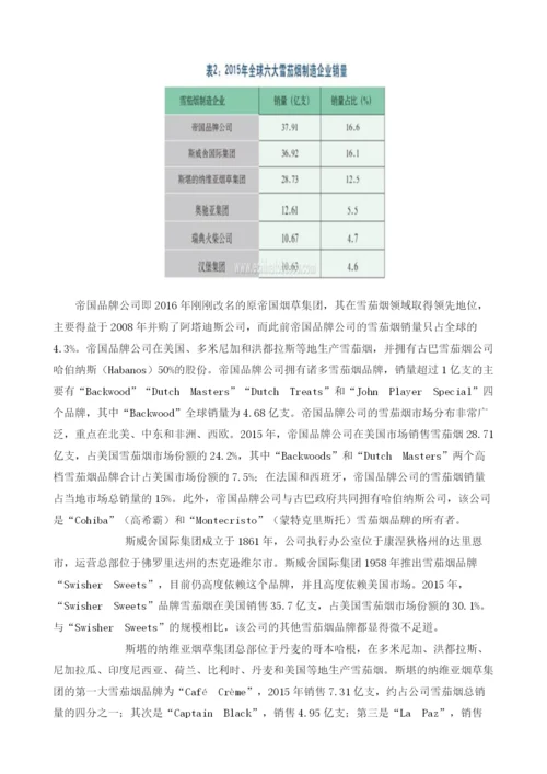 国内外雪茄市场销售格局与政策监管动向分析.docx