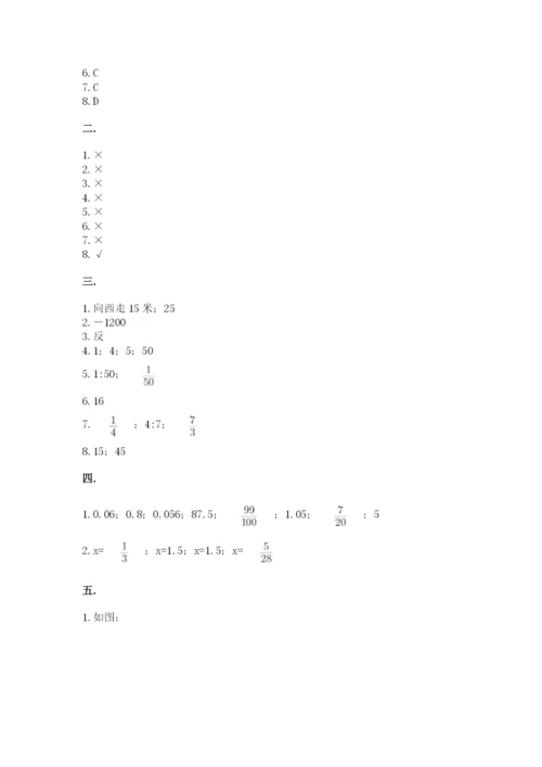 小学六年级数学摸底考试题含完整答案（历年真题）.docx