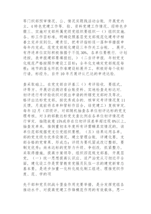 党支部标准化规范化建设实施方案.docx