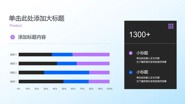 蓝紫色渐变产品介绍通用PPT演示模板