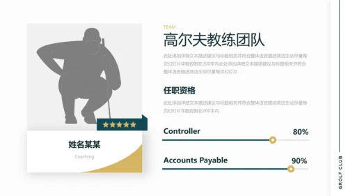 高尔夫会所休闲运动俱乐部宣传PPT模板