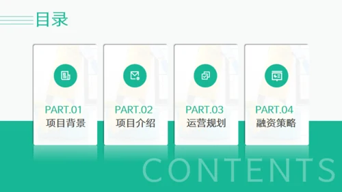 绿色家政服务项目计划书通用PPT
