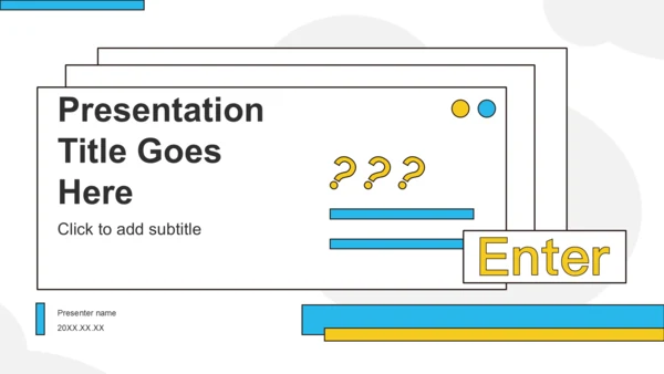 蓝色简约风研究生期末课题研究总结PPT主题