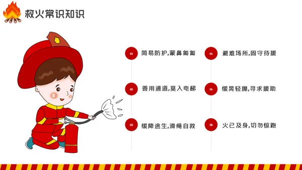消防日减灾灭火救火逃生安全知识培训PPT