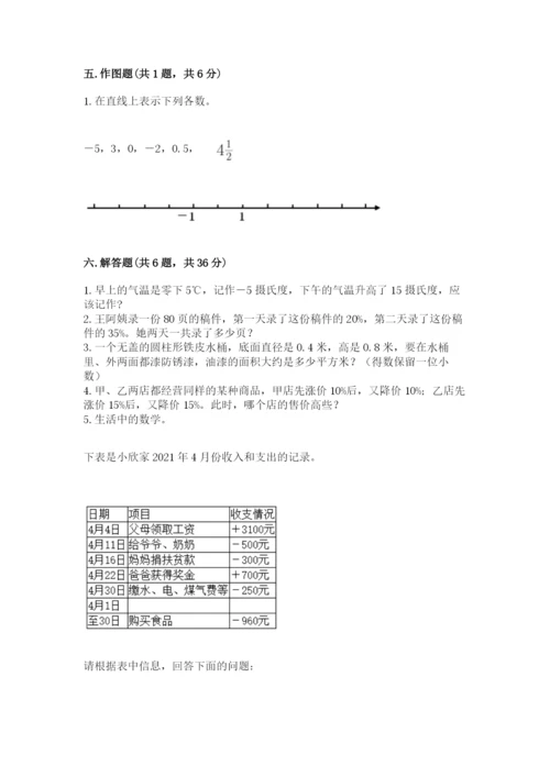 六年级下册数学期末测试卷及答案（基础+提升）.docx