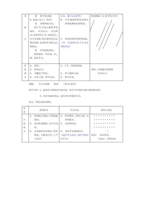 初中体育教案全集021