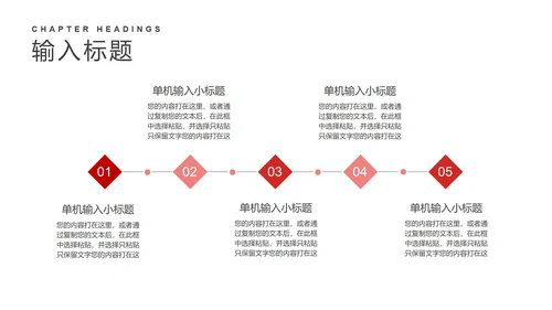 红色简约风商务公司企划策划方案PPT模板