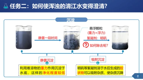第四单元课题2水的净化课时1课件(共25张PPT内嵌视频)-2023-2024学年九年级化学人教版