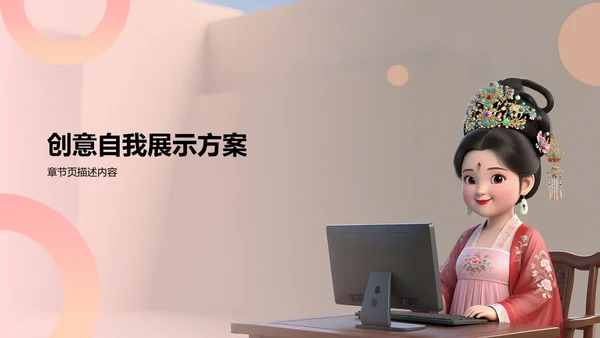 粉色3D风新生自我介绍PPT模板