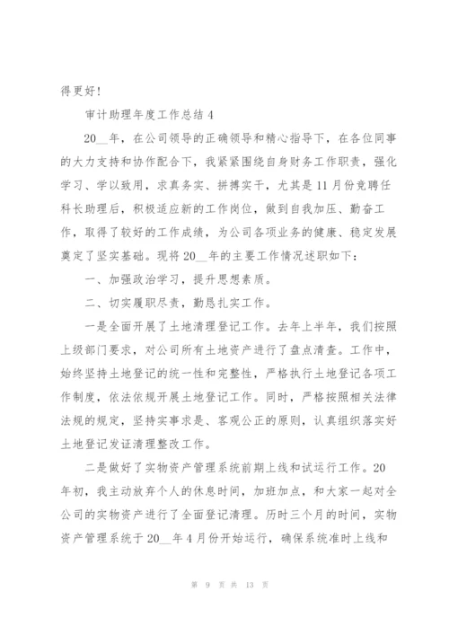 审计助理年度工作总结5篇.docx