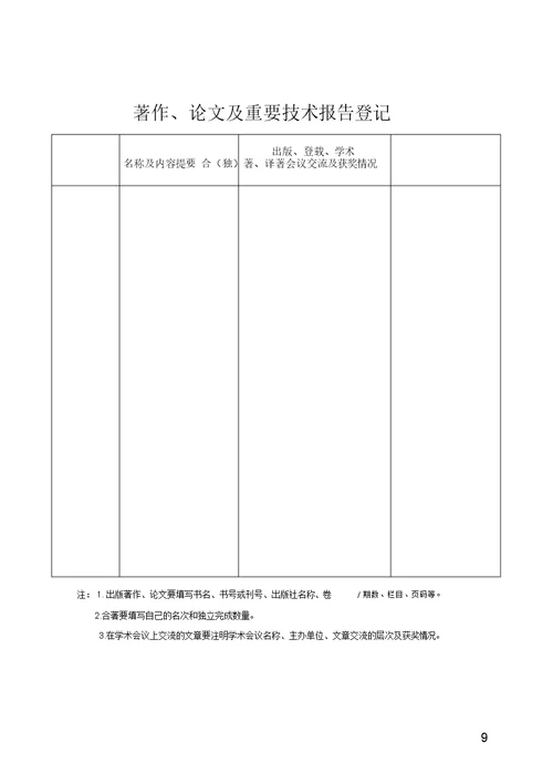 专业技术职务任职资格评审表(非教初级使用)