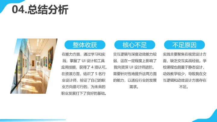 蓝色视觉传达与设计专业大学生求职综合展示职业生涯规划通用PPT