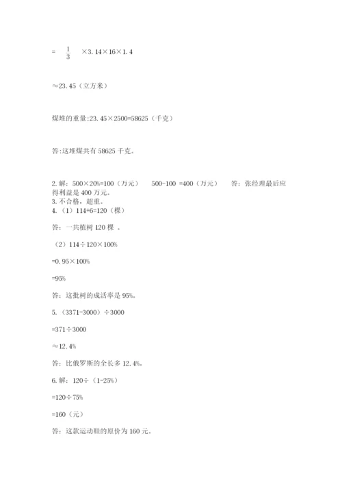 小升初六年级期末试卷精品（典优）.docx