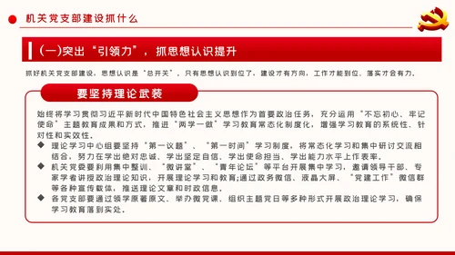 新时代党的组织建设党委机关党支部党课ppt模板