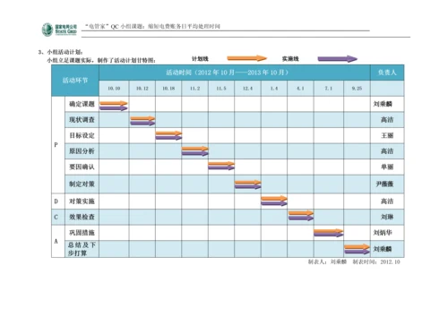 电费账务班QC成果——缩短电费账务日平均处理时间(第七稿).docx